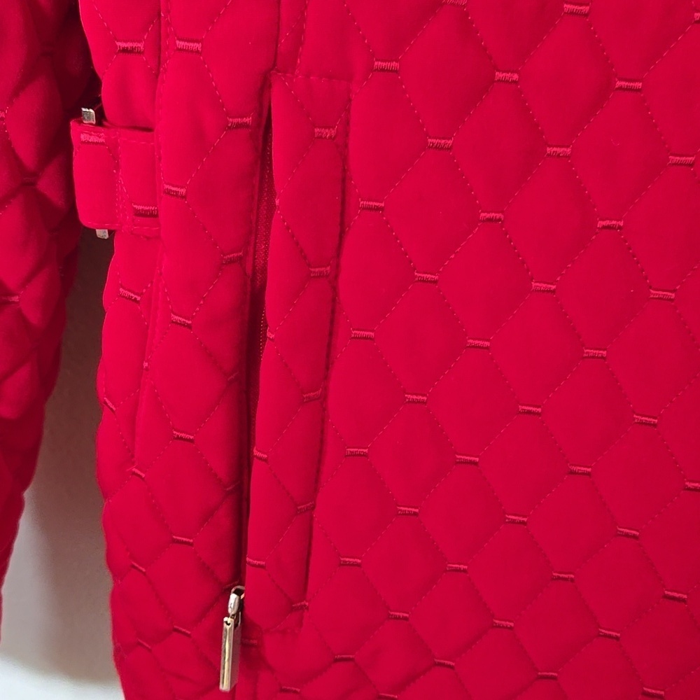 Gallery | Red Quilted Jacket Size Small - Picture 6 of 10